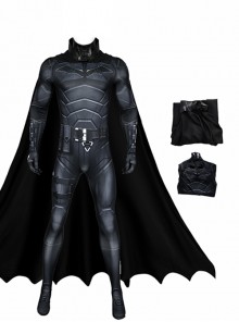 Movie The Batman 2022 Halloween Cosplay Bruce Wayne Costume Bodysuit Set Without Headcover