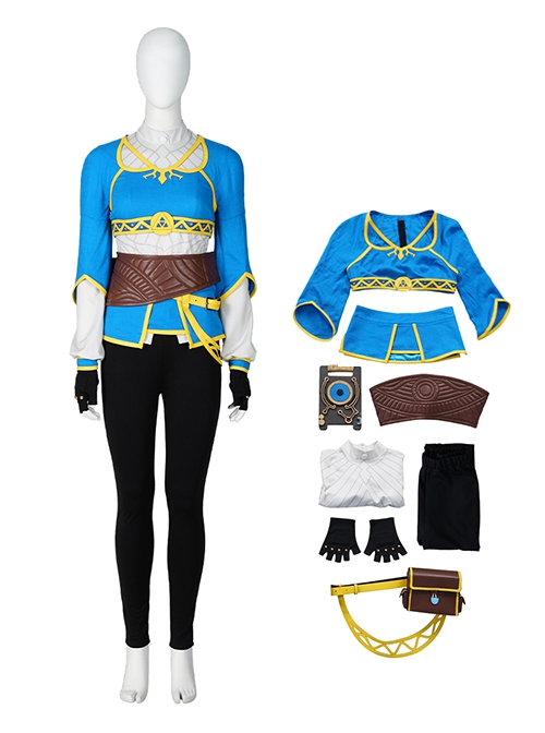 The Legend Of Zelda Breath Of The Wild Halloween Cosplay Princess Zelda Costume Set Without Boots