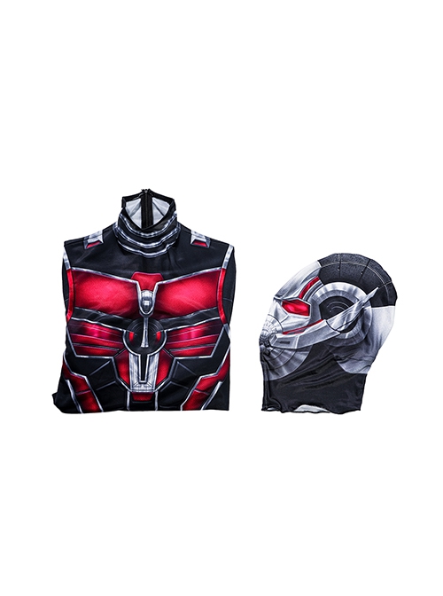 Ant-Man And The Wasp Quantumania Halloween Cosplay Ant-Man Costume Printing Bodysuit Full Set