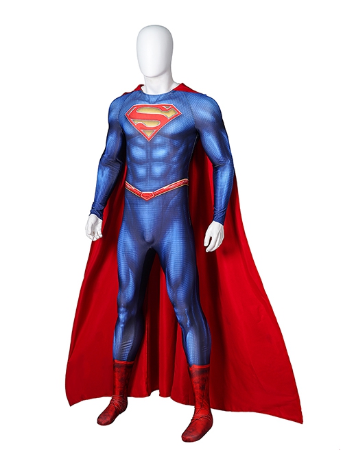 Superman And Lois Season 3 Halloween Cosplay Superman Costume Printing Bodysuit Full Set