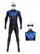 Titans Halloween Cosplay Nightwing Costume Black Blue Bodysuit Set