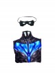 Titans Halloween Cosplay Nightwing Costume Black Blue Bodysuit Set