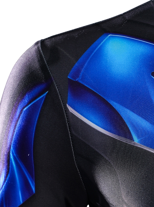 Titans Halloween Cosplay Nightwing Costume Black Blue Bodysuit Set