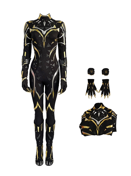 Black Panther Wakanda Forever Halloween Cosplay Shuri Battle Suit Costume Bodysuit Set Without Shoes Without Headcover