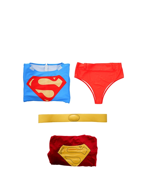 Superman 1978 Halloween Cosplay Jeff East Version Battle Suit Costume Set Without Boots