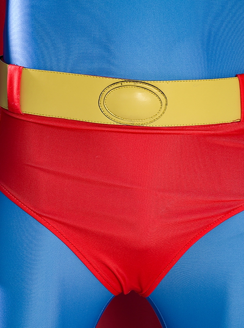 Superman 1978 Halloween Cosplay Jeff East Version Battle Suit Costume Red Shorts