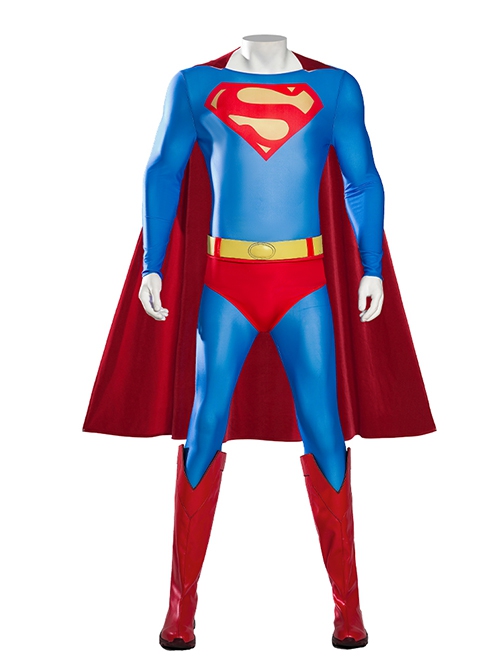 Superman 1978 Halloween Cosplay Jeff East Version Battle Suit Costume Red Shorts