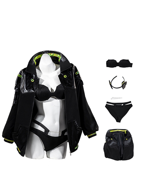 Cyberpunk Edgerunners Halloween Cosplay Rebecca Costume Set Without Shoes