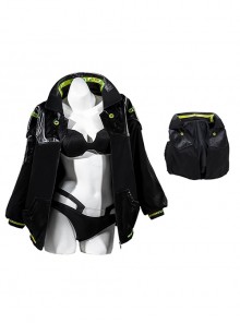 Cyberpunk Edgerunners Halloween Cosplay Rebecca Costume Black Coat