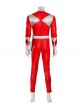 Mighty Morphin Power Rangers Halloween Cosplay Tyrannosaurus Red Ranger Costume Bodysuit Set Without Helmet Without Boots