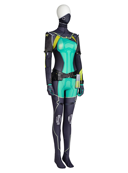 Game Valorant Controller Halloween Cosplay Viper Costume Bodysuit Full Set