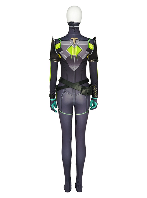 Game Valorant Controller Halloween Cosplay Viper Costume Bodysuit Full Set