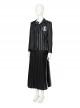 The Addams Family Halloween Cosplay Wednesday Addams School uniform version Costume Set Without Shoes Without Socks