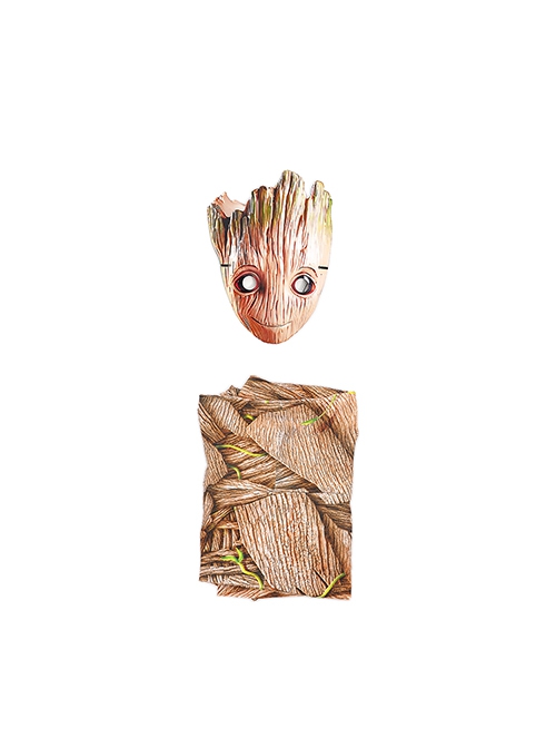 Movie Guardians Of The Galaxy Halloween Cosplay Groot Kids Costume Bodysuit Full Set