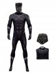 Black Panther Halloween Cosplay T'Challa Costume Printing Black Bodysuit Set