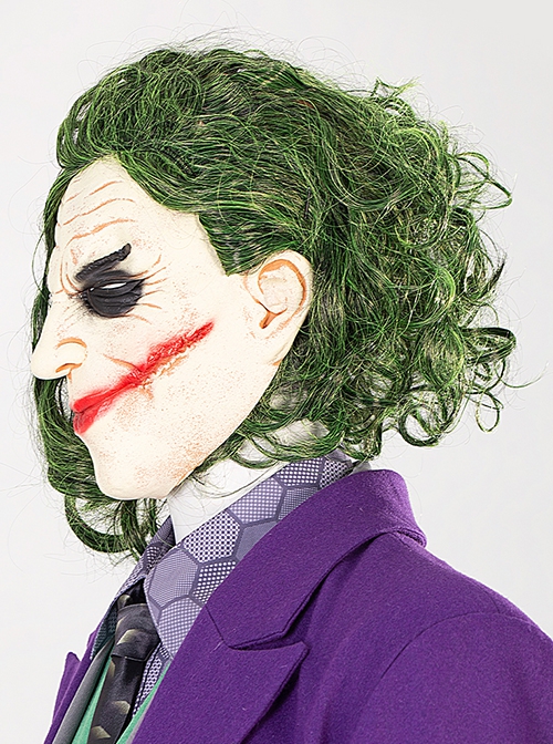 Batman The Dark Knight Halloween Cosplay Joker Accessories Mask With Wig