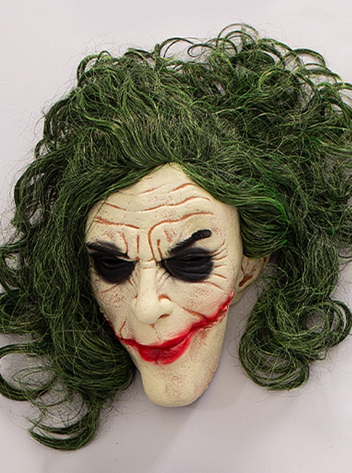 Batman The Dark Knight Halloween Cosplay Joker Accessories Mask With Wig