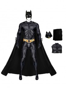 Batman The Dark Knight Halloween Cosplay Batman Costume Black Bodysuit Full Set