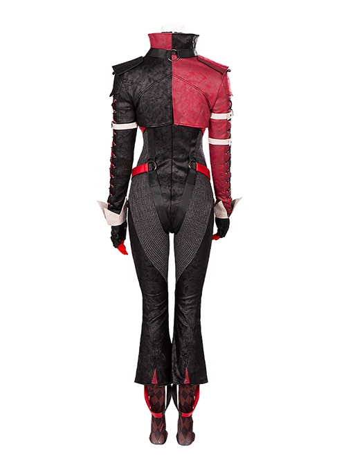 Game Gotham Knights Halloween Cosplay Harley Quinn Costume Bodysuit Set Without Shoes