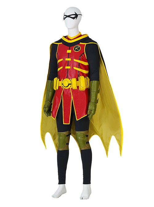 Batman And Superman Battle Of The Super Sons Halloween Cosplay Damian Wayne Costume Set Without Boots