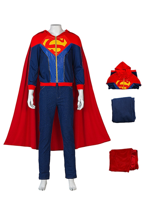 Batman And Superman Battle Of The Super Sons Halloween Cosplay Jonathan Kent Costume Set Without Boots