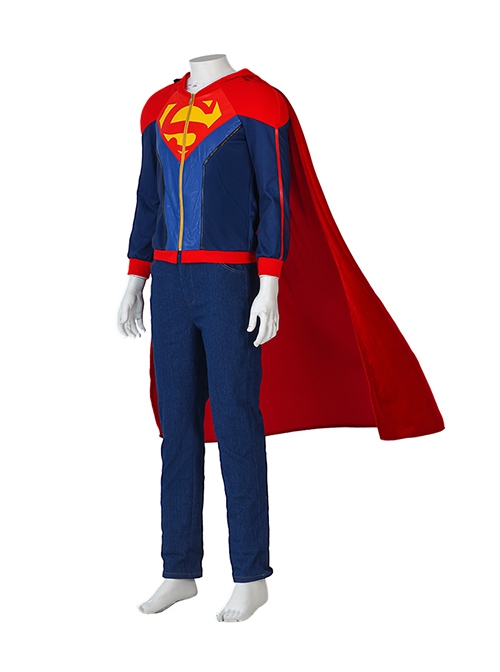 Batman And Superman Battle Of The Super Sons Halloween Cosplay Jonathan Kent Costume Set Without Boots