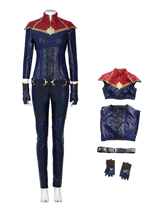 TV Drama Ms. Marvel Bonus Scene Version Halloween Cosplay Captain Marvel Costume Set Without Boots