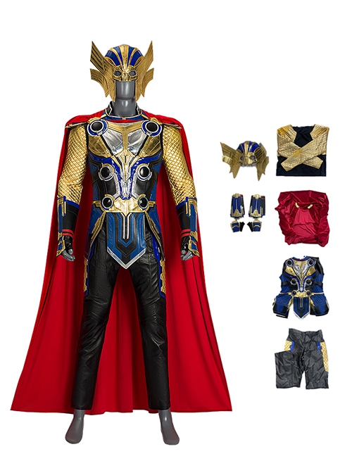 Thor Love And Thunder Halloween Cosplay Thor Odinson Long Sleeves Version Costume Set Without Boots