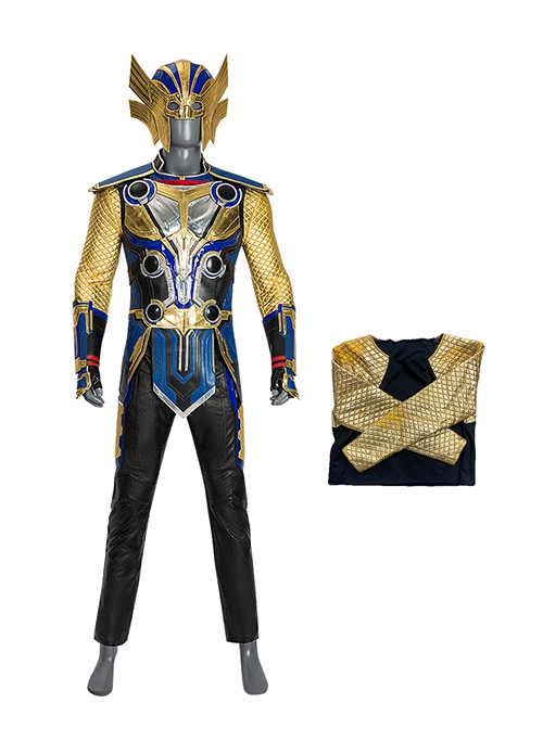 Thor Love And Thunder Halloween Cosplay Thor Odinson Long Sleeves Version Costume Golden-Arms Black Long Sleeve Underwear