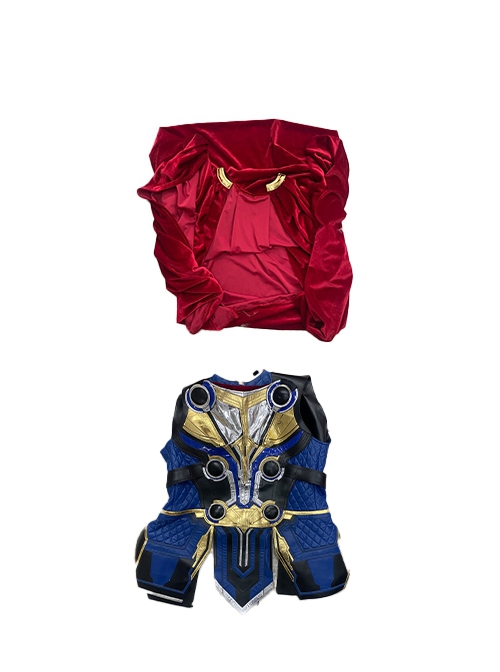 Thor Love And Thunder Halloween Cosplay Thor Odinson Long Sleeves Version Costume Armor And Red Cloak