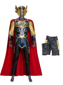 Thor Love And Thunder Halloween Cosplay Thor Odinson Long Sleeves Version Costume Black Trousers