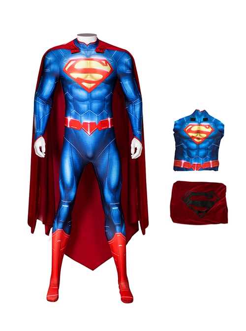 Comics The New 52 Superman Halloween Cosplay Superman Battle Suit Costume Full Set