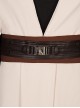 Star Wars Halloween Cosplay Obi-Wan Kenobi Armor Version Costume Black Trousers Brown Cloth Belt Brown Leather Belt