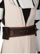 Star Wars Halloween Cosplay Obi-Wan Kenobi Armor Version Costume Black Trousers Brown Cloth Belt Brown Leather Belt