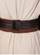 Star Wars Halloween Cosplay Obi-Wan Kenobi Armor Version Costume Black Trousers Brown Cloth Belt Brown Leather Belt