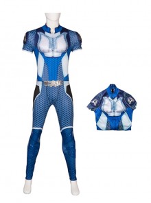 TV Drama The Boys Halloween Cosplay A-Train Battle Suit Costume Blue Bodysuit