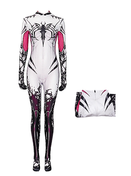 DC Comics Halloween Cosplay Anti-Venom Spider-Gwen Costume Hooded Bodysuit