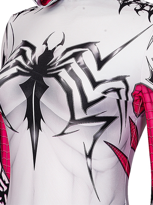 DC Comics Halloween Cosplay Anti-Venom Spider-Gwen Costume Hooded Bodysuit