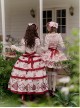 Apple Orchard Series Fruit Print Embroidery Cute Doll Collar Puff Sleeves Sweet Lolita Shirt Skirt Sleeves Headdress Set