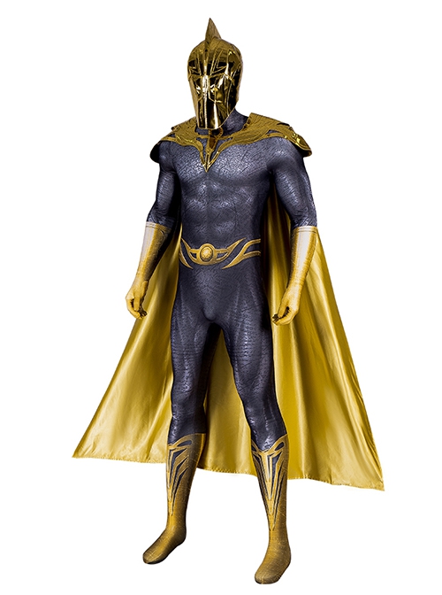 Black Adam Halloween Cosplay Doctor Fate Costume Black Cloak