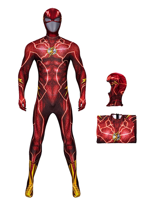 Flashpoint The Flash Halloween Cosplay Barry Allen Movie Version Costume Full Set