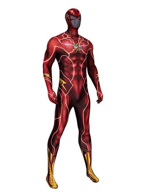 Flashpoint The Flash Halloween Cosplay Barry Allen Movie Version Costume Full Set