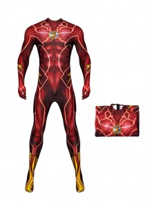 Flashpoint The Flash Halloween Cosplay Barry Allen Movie Version Costume Bodysuit