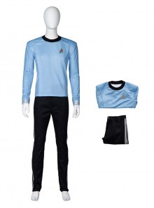 Star Trek Halloween Cosplay Blue Uniform Costume Male Set