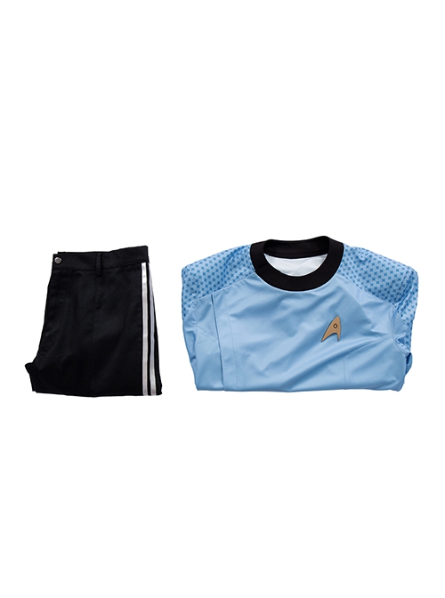 Star Trek Halloween Cosplay Blue Uniform Costume Male Set