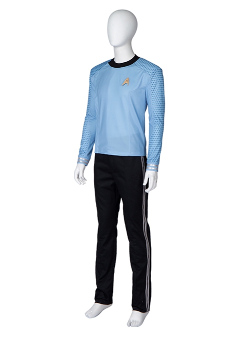 Star Trek Halloween Cosplay Blue Uniform Costume Male Set