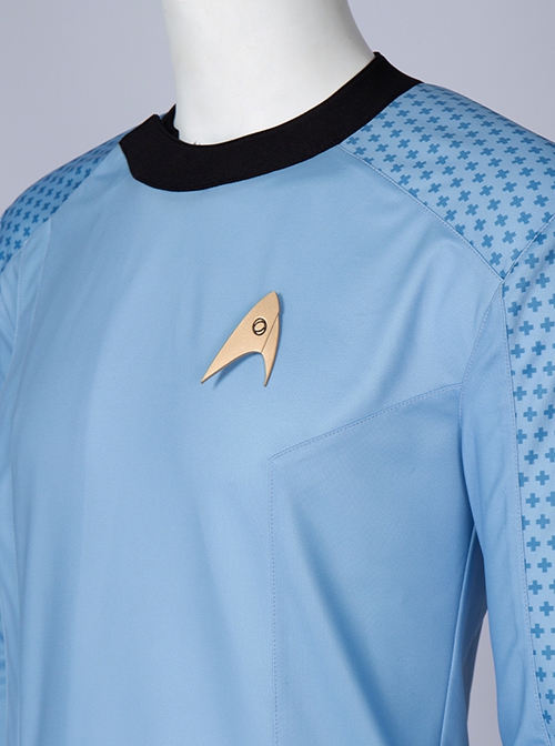 Star Trek Halloween Cosplay Blue Uniform Costume Male Set