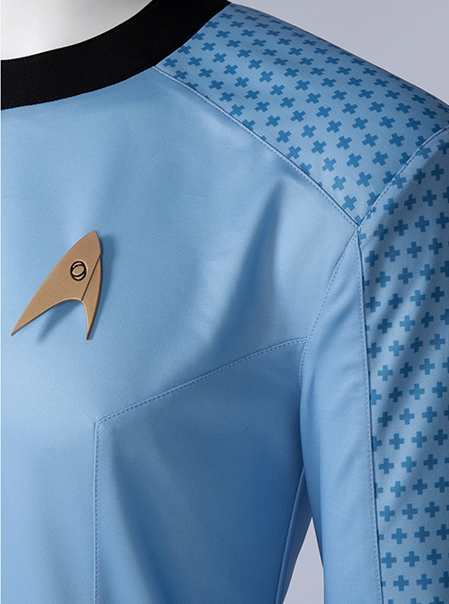 Star Trek Halloween Cosplay Blue Uniform Costume Male Set