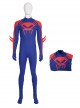 Spider-Man Across The Spider-Verse Part One Halloween Cosplay Spider-Man 2099 Miguel O'Hara Costume Blue Bodysuit