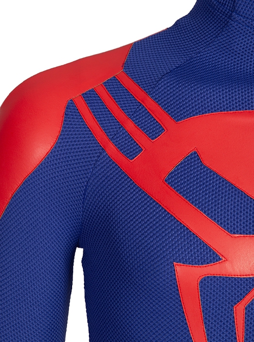 Spider-Man Across The Spider-Verse Part One Halloween Cosplay Spider-Man 2099 Miguel O'Hara Costume Blue Bodysuit